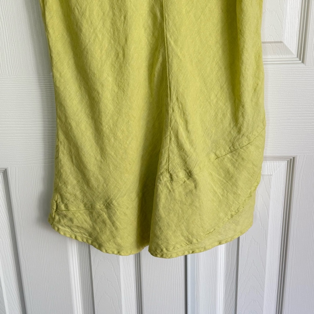 Flax Women's Light Green Linen Sleeveless Dress Size L - Picture 6 of 10